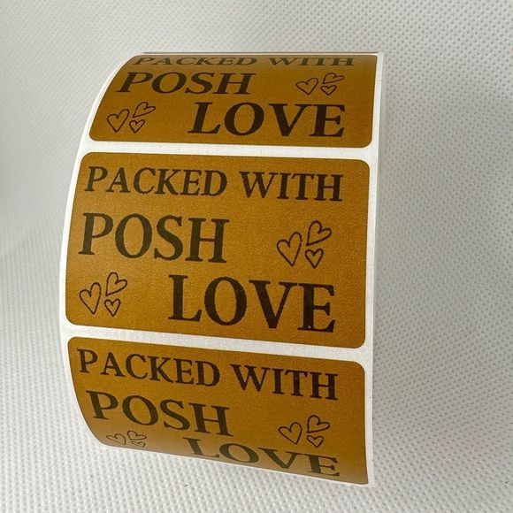 100 Posh Love Stickers | Shipping Supplies | thank you stickers NEW - Picture 7 of 9